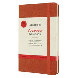 Блокнот Moleskine Voyageur Medium A5 104 листа без линовки оранжевый на сшивке (115x180 мм)